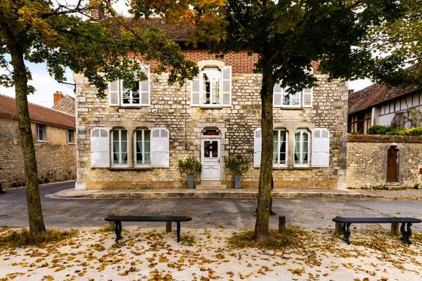 Provins France October 2021 Typical Stone House Historic District Located — стоковое фото