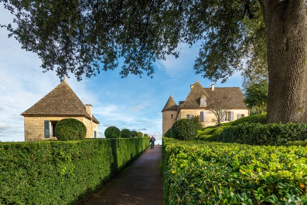 Vezac Frankrijk Oktober 2021 Onherkenbare Bezoeker Loopt Een Pad Omzoomd — Stockfoto