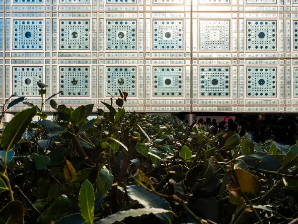 Details Diaphragm Aperture Windows Forming Mashrabiya Motives Parisian Museum Named — Stockfoto