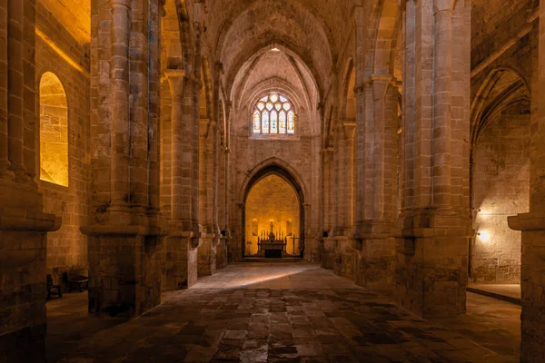 Nave Frontfroide Abbey France Both Natural Artificial Lighting People — Stok fotoğraf