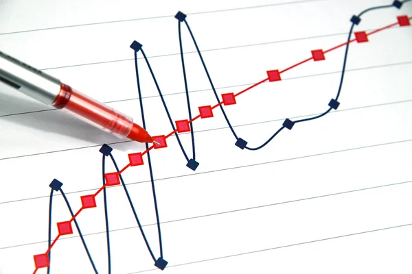 Gráfico de tendencia ascendente —  Fotos de Stock