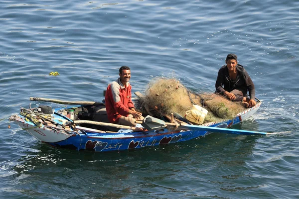 Рыбак на Ниле — стоковое фото