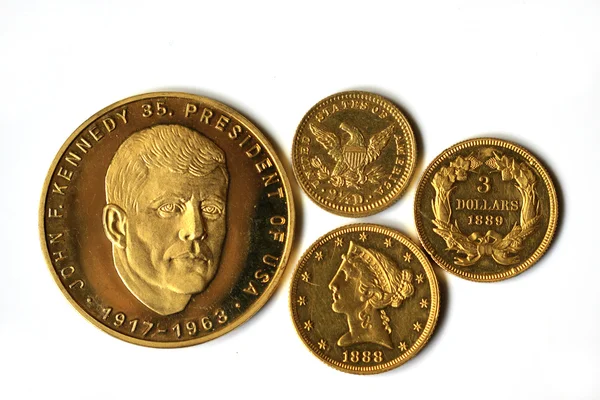 Vecchie monete d'oro d'America — Foto Stock
