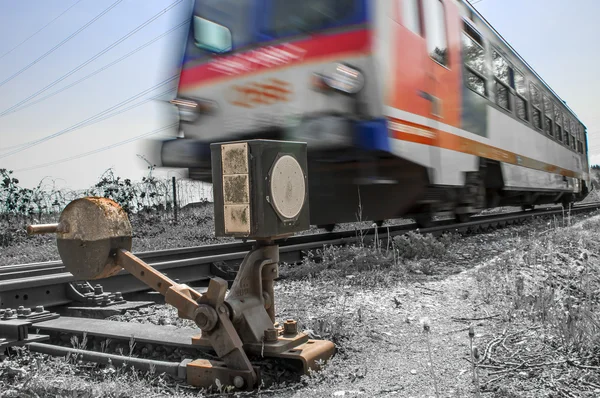 รถไฟในการเคลื่อนไหว 001 — ภาพถ่ายสต็อก
