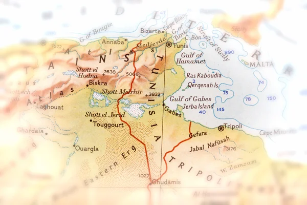 Reiziger gericht over Tunesië — Stockfoto