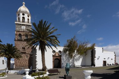 Atlantik Okyanusu 'ndaki Kanarya Adaları' ndaki Lanzarote Adası 'ndaki Teguise şehrinden ayrıntılar