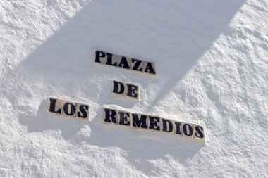 Atlantik Okyanusu 'ndaki Kanarya Adaları' ndaki Lanzarote Adası 'ndaki Teguise şehrinden bir kilise.