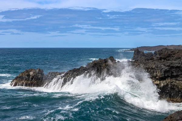 Acantilados Los Hervideros Isla Lanzarote Islas Canarias Océano Atlántico — Foto de Stock