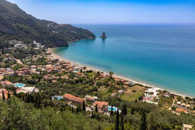 Küçük Agios Gordios kasabası, Korfu adası, Yunanistan