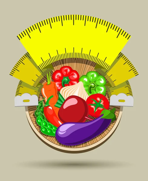 节食的不干胶标签 — 图库矢量图片