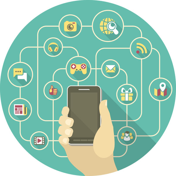 Социальные сети с помощью смартфона
