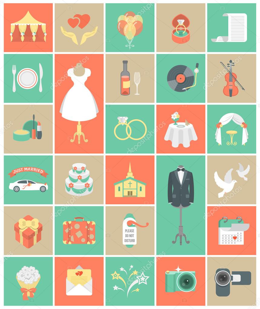 Wedding Organization Icons