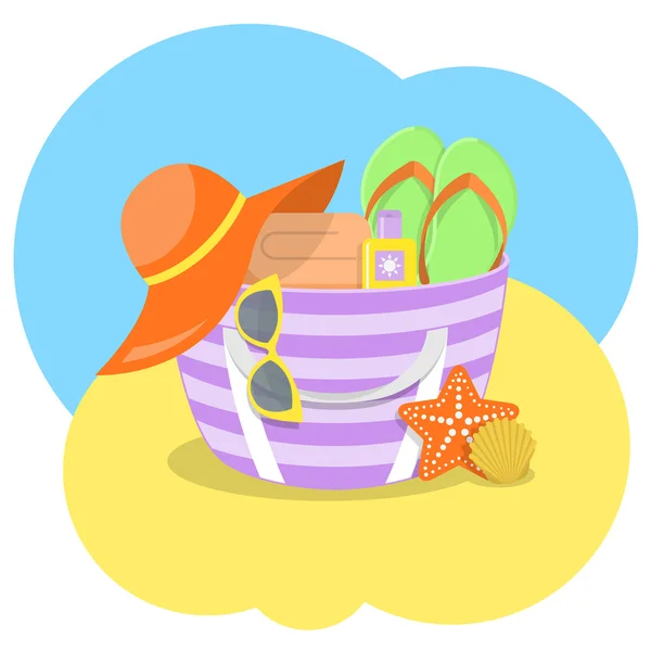 Beach Bag — Stock Vector