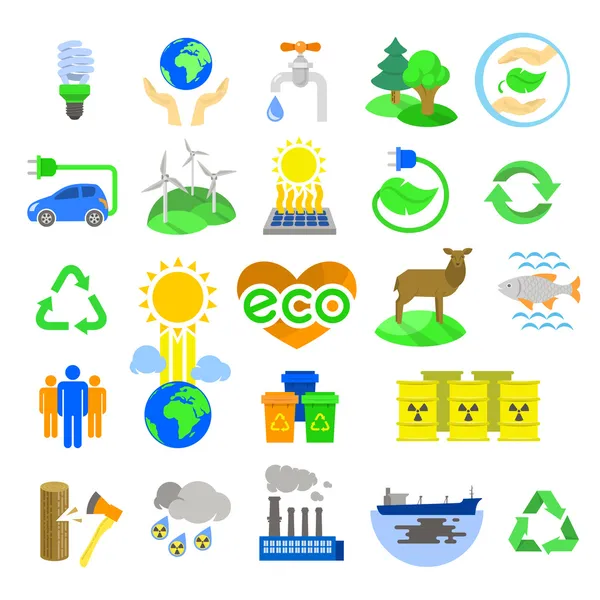 Eco Icons — Stock Vector