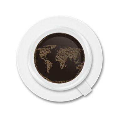 Kahve Kupası Dünya harita