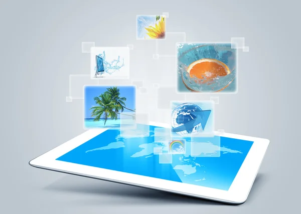 Tablet tecnology background — Stock Photo, Image