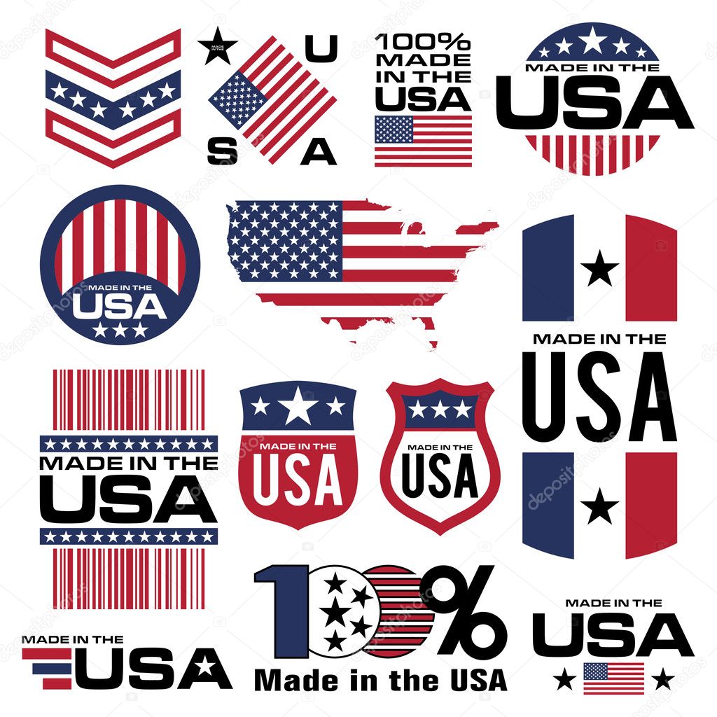 Symbol element usa manufacturing icon banner vector