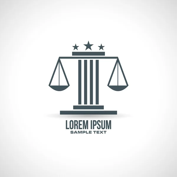 Law abstract icon vector — Stock Vector