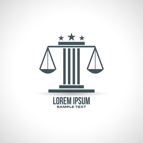 Law abstract icon vector