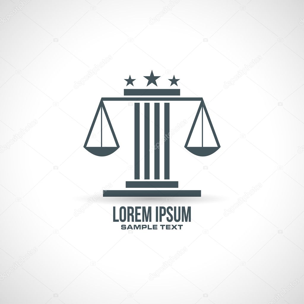 Law abstract icon vector