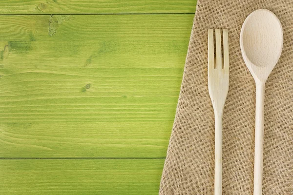 Bovenaanzicht groene tabel — Stockfoto