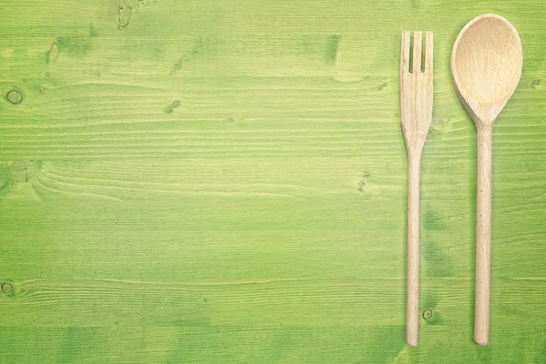 Bovenaanzicht houten gebruiksvoorwerp — Stockfoto