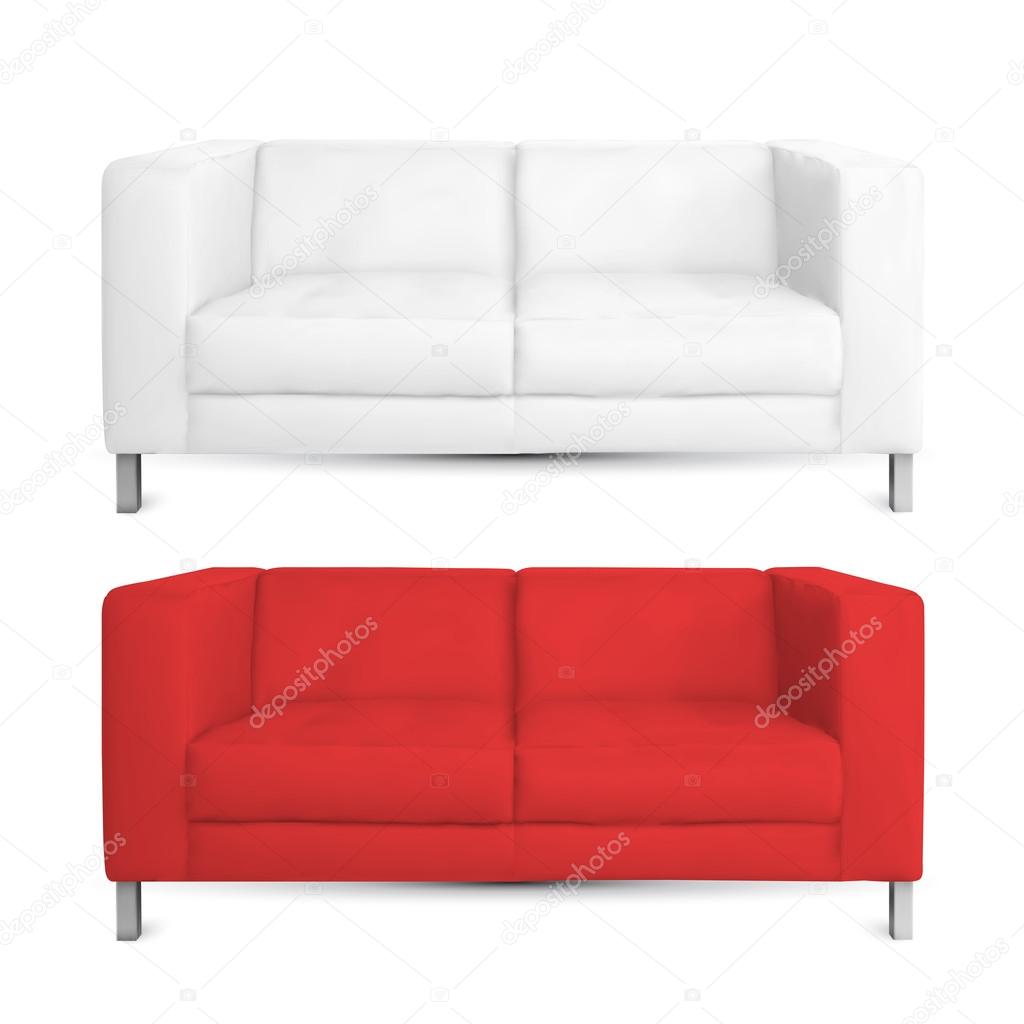 sofa couch vector realistic
