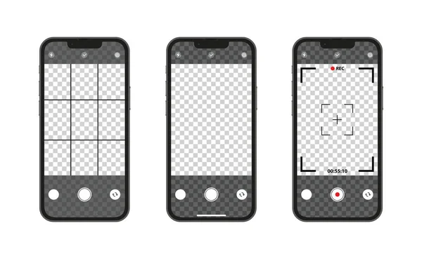 Mobile Phones Camera Interface Vector Format — стоковый вектор