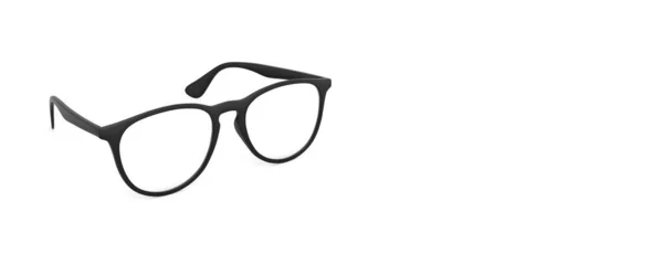 Κλασικά Γυαλιά Που Απομονώνονται Λευκό Φόντο Ρεαλιστική Απόδοση — Φωτογραφία Αρχείου