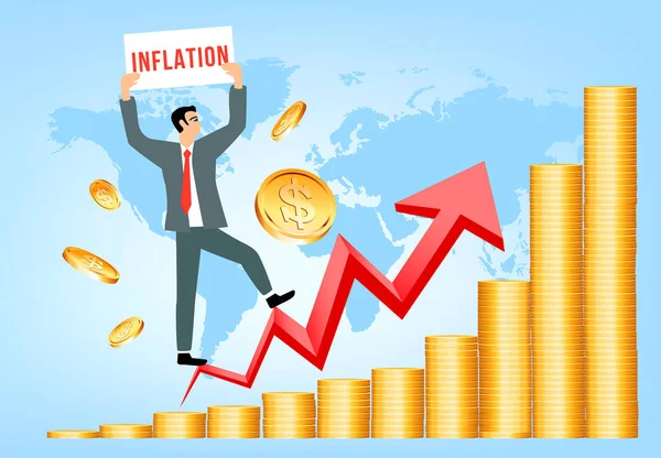Conceito Aumento Inflação Formato Vetorial —  Vetores de Stock