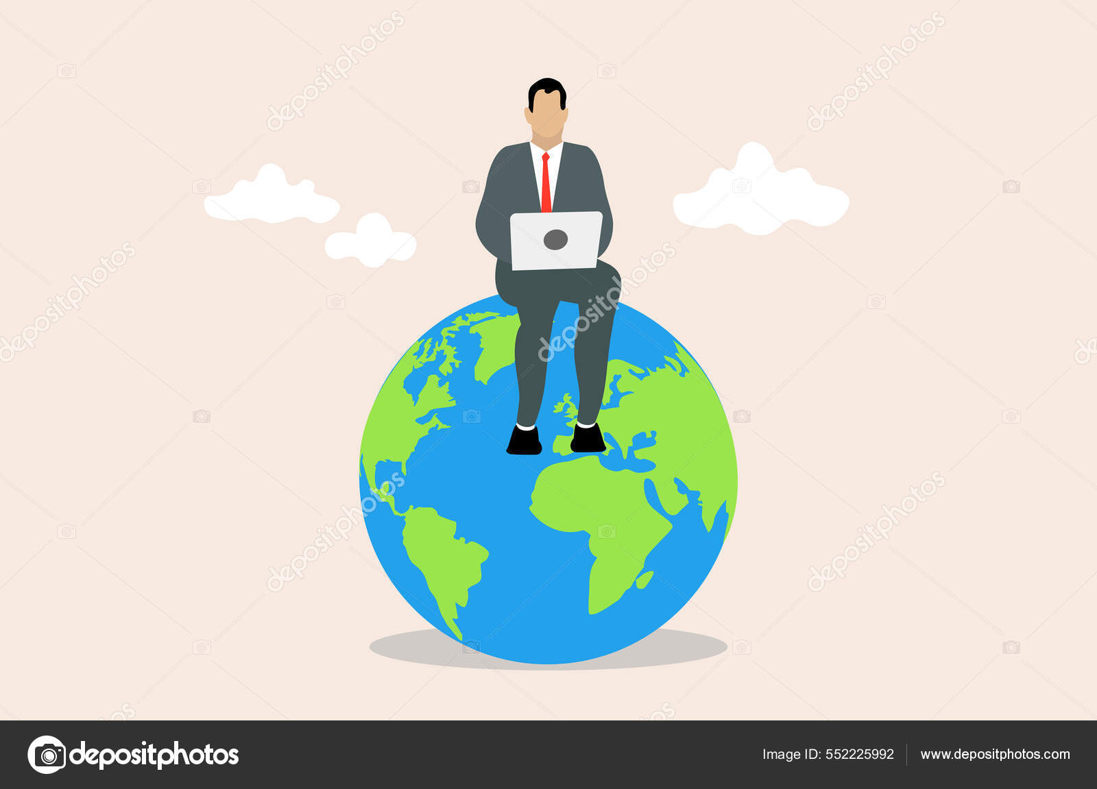 Smart Working Concept Vector Format Stock Vector by ©Microstock77 552225992
