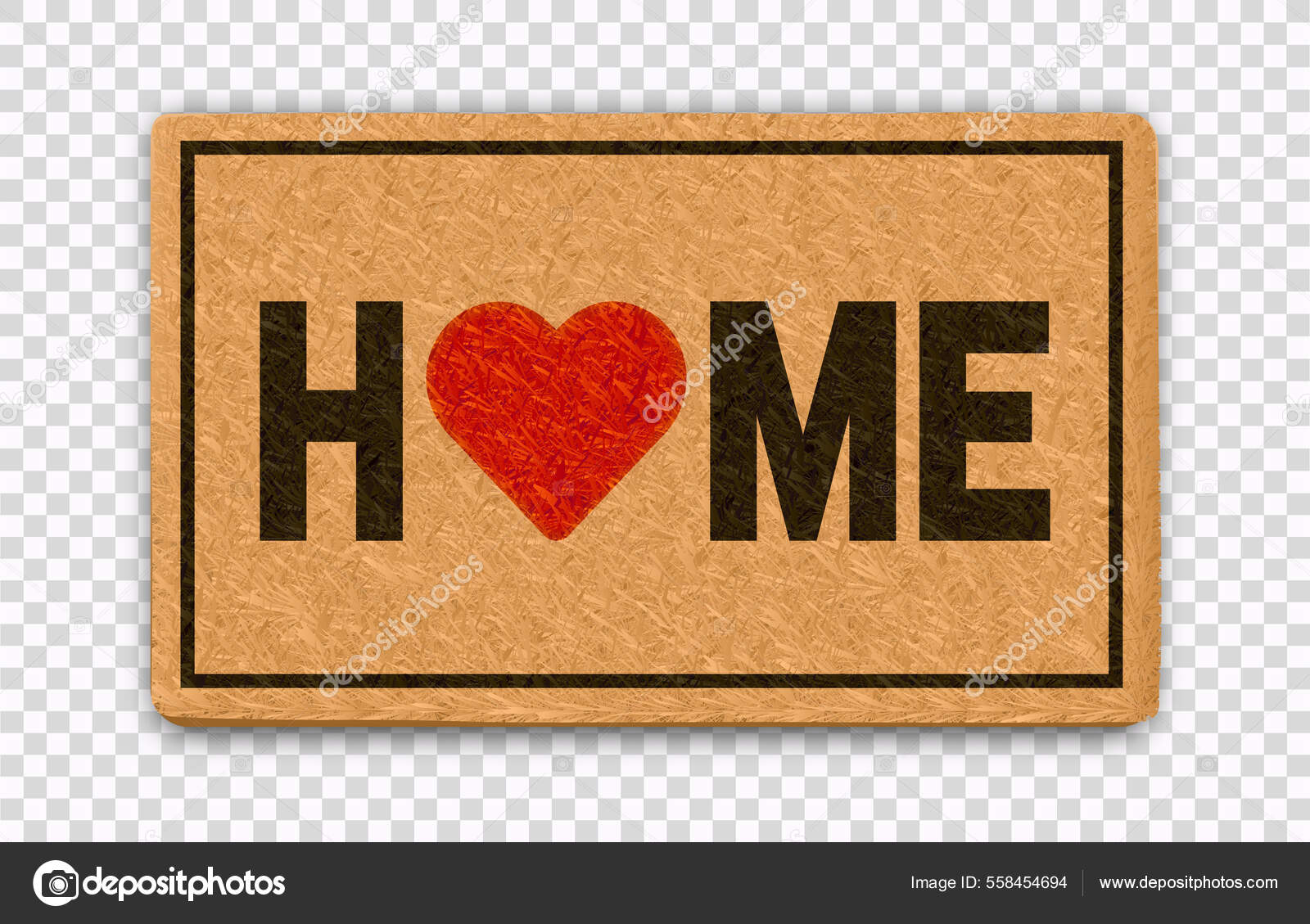 Home Mat Isolated Transparent Background Vector Format Stock Vector