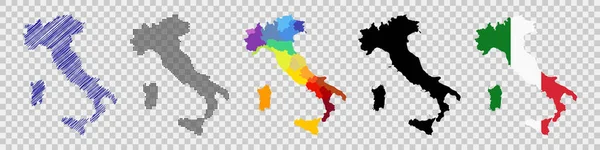 Kaart Italië Vectorformaat — Stockvector