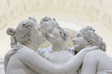 Detail of the three graces by the Italian sculptor Antonio Canova clipart