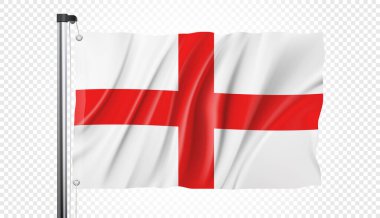 Vektör biçiminde şeffaf bir arkaplan üzerinde İngiltere bayrağı