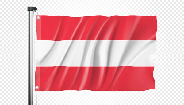 Rakouská Vlajka Průhledném Pozadí Vektorovém Formátu — Stockový vektor