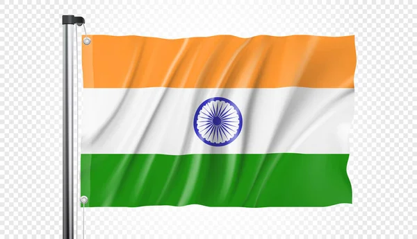 Flagge Indiens Auf Transparentem Hintergrund Vektorformat — Stockvektor