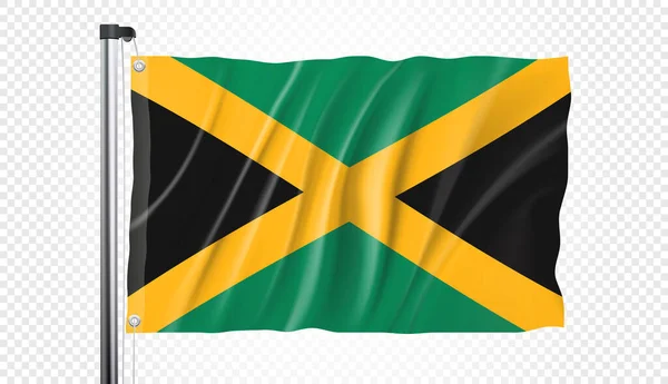 Zászló Jamaica Átlátszó Háttérrel Vektor Formátumban — Stock Vector