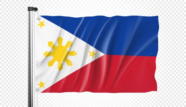 Drapeau Des Philippines Sur Fond Transparent Format Vectoriel — Image vectorielle