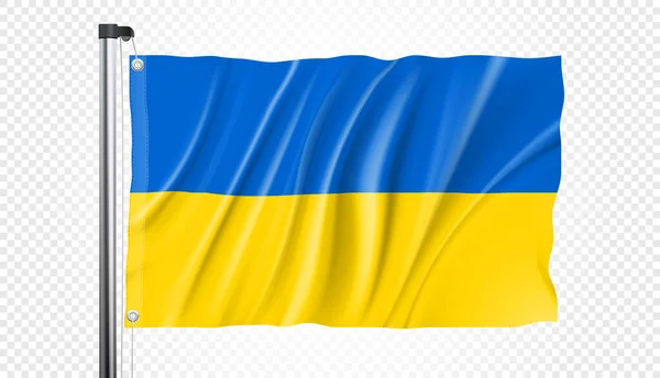 Vlag Van Oekraïne Een Transparante Achtergrond Vectorformaat — Stockvector