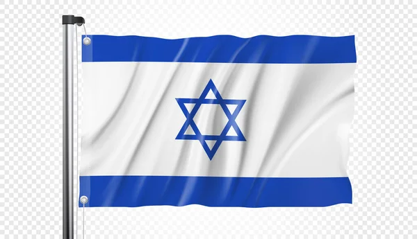 矢量格式透明背景上的以色列国旗 — 图库矢量图片