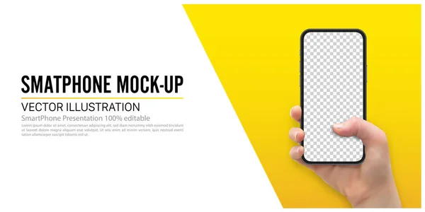 Realistic Smartphone Mockup Template Vector Format — Stock vektor