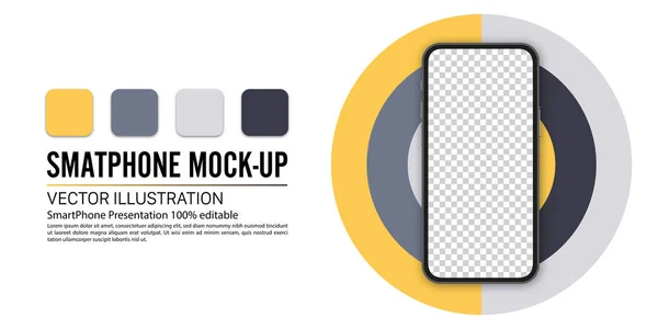 Realistic Smartphone Mockup Template Vector Format — Stock vektor