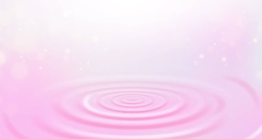 Pembe kürek arka planında yağmur damlasından su dalgalanmasının ön görüş açısı. 3 Boyutlu Resim Çizimi