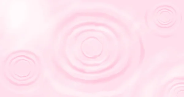 Bovenaanzicht Realistische Cirkel Radiaal Water Rimpelt Van Regendruppel Roze Achtergrond — Stockvector