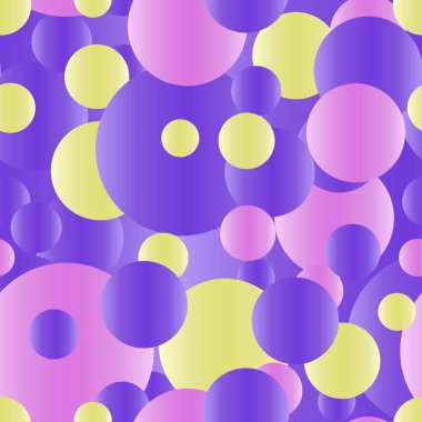 Kusursuz bir geçmişi var. Farklı boylarda ve renklerde toplar. Pembe, mor ve sarı balonlar. 