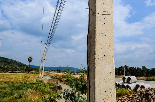 Posto de electricidade na montanha — Fotografia de Stock