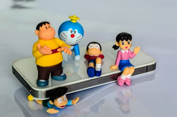 방콕-6 월 29 일: 주에 태국 장난감 상점에서 도라에몽 모델 — 스톡 사진