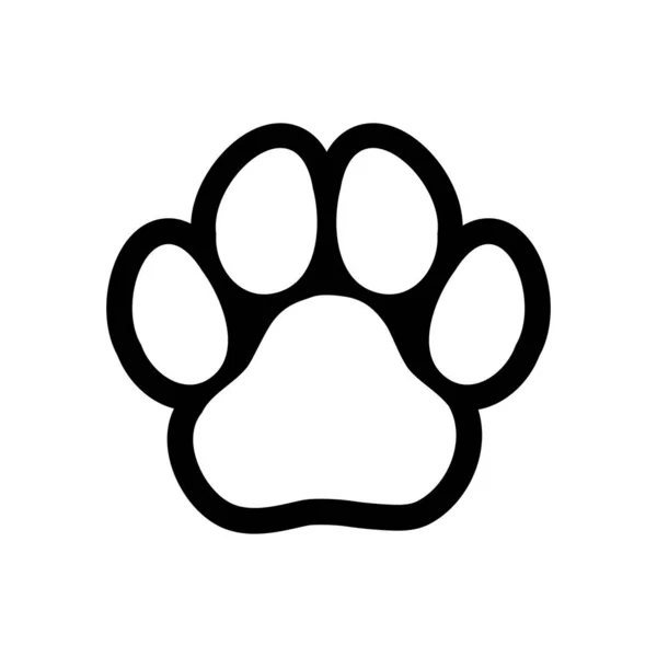 犬や猫の足跡 ベクトル絶縁シルエット — ストックベクタ