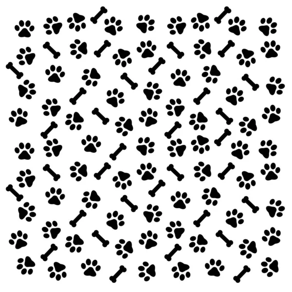 Musterabdrücke Eines Hundes Oder Einer Katze Isolierter Silhouettenvektor — Stockvektor
